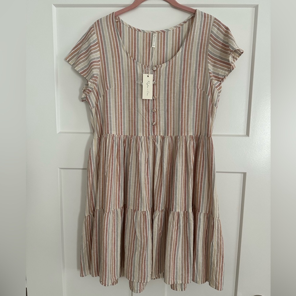 Rylee + Cru Multi Striped Dress